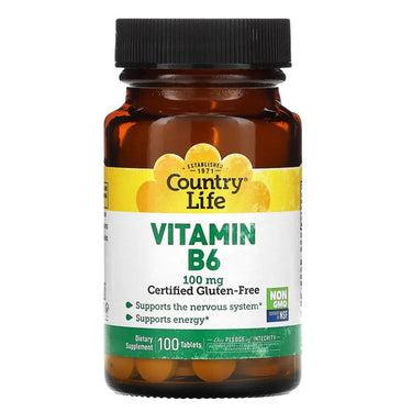 Vitamin B6, 100 mg - Country Life
